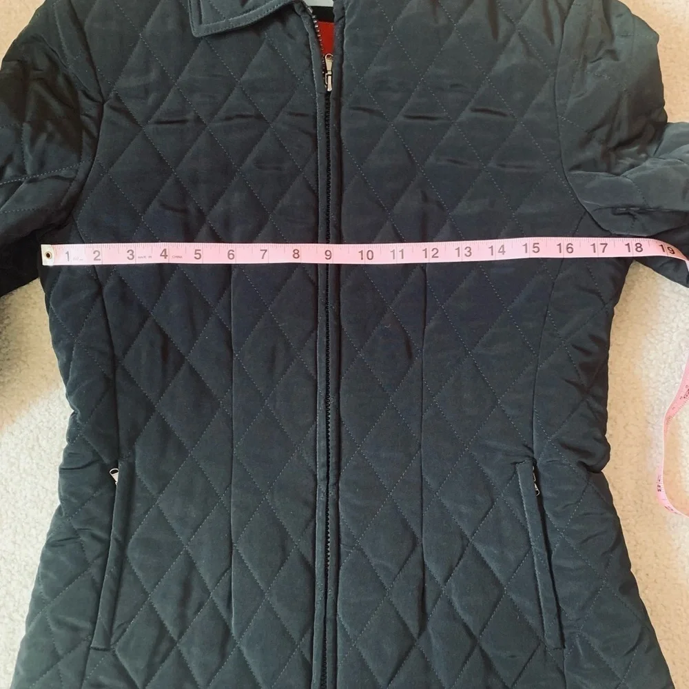 Vintage Esprit Quilted‎ Coat Jacket Women Small Black